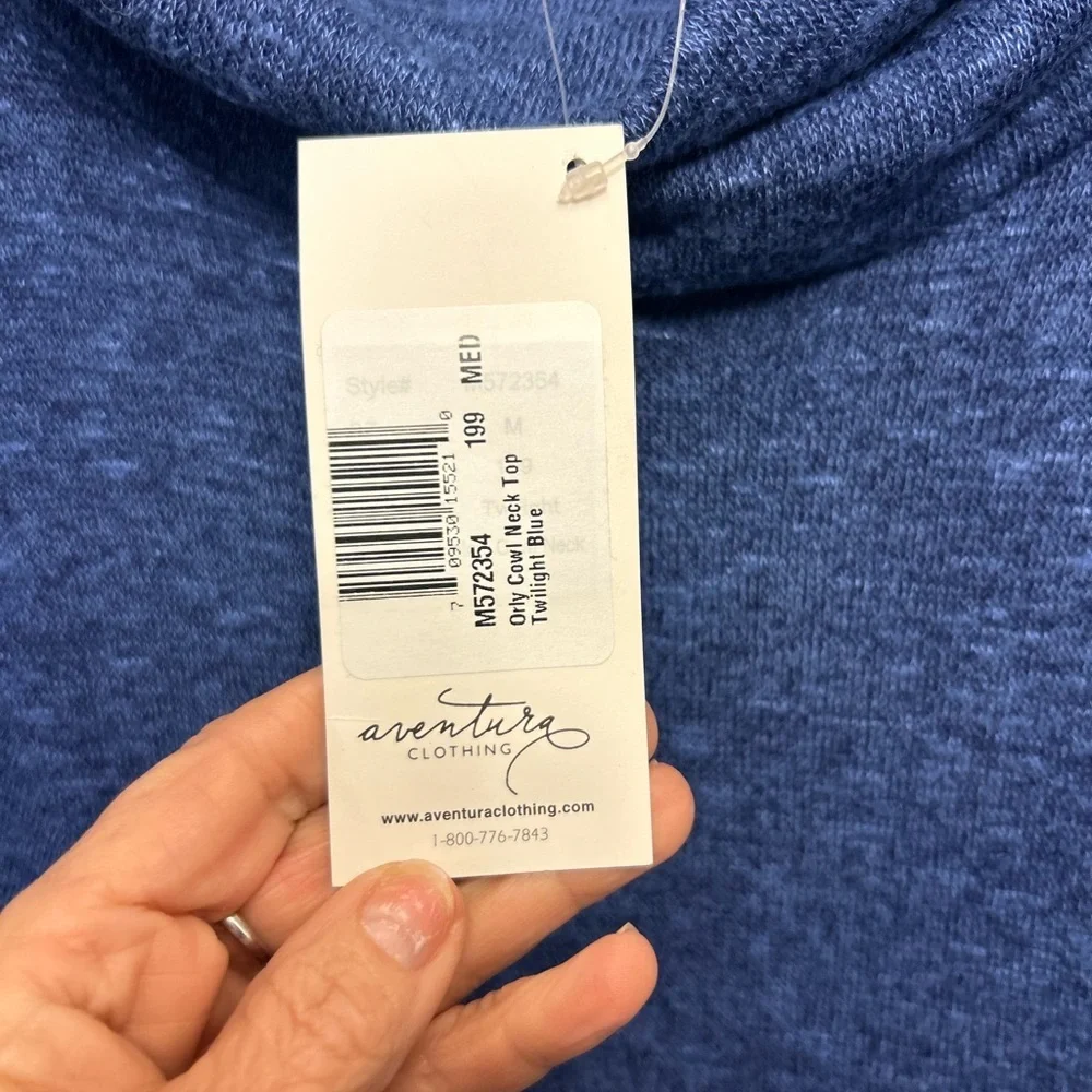 Adventura Orly cowl neck Sweatshirt twilight blue super soft Med sk0024